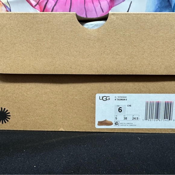 UGG Tan Tazmin II Youth Slippers 6Y 7W - Picture 4 of 5